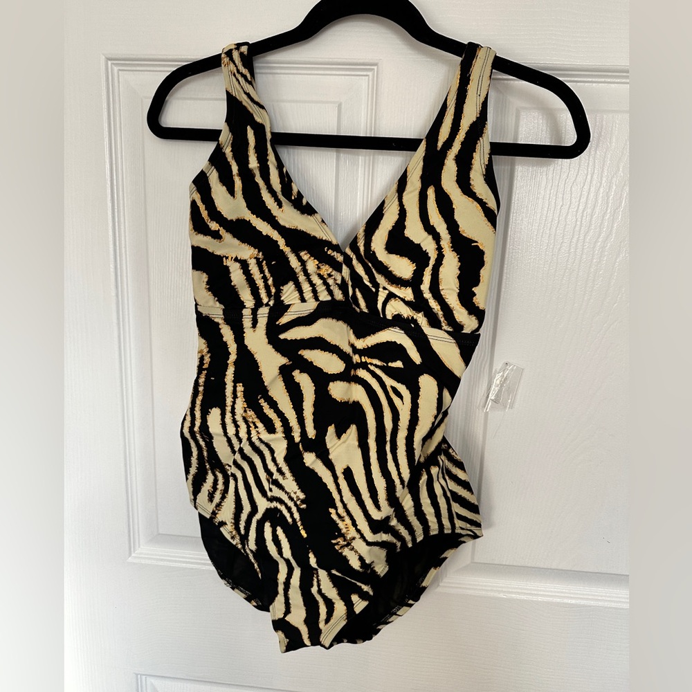 FIRM Shapewear Zebra Print one piece Swimsuit
